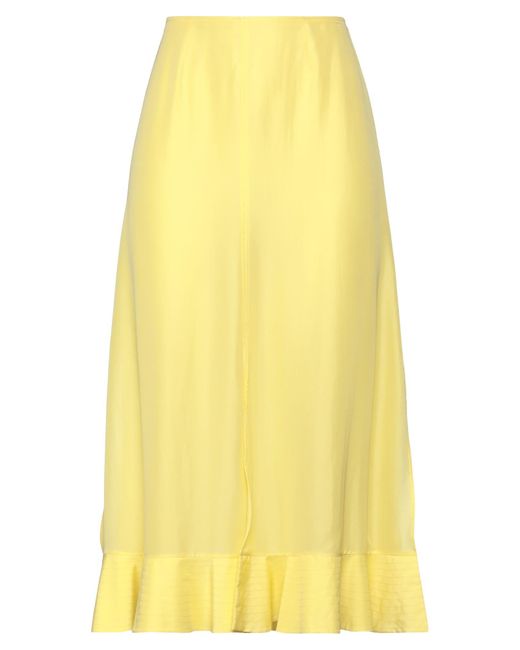 Rochas Yellow Midi Skirt