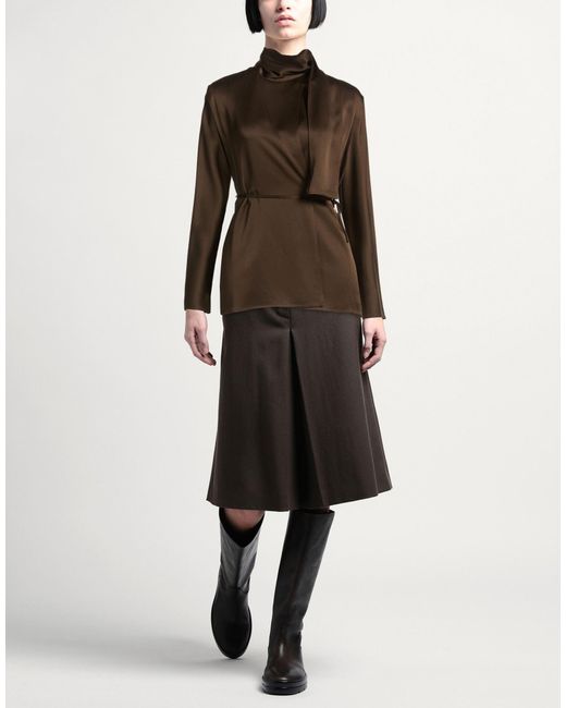 Semicouture Brown Top Acetate, Viscose