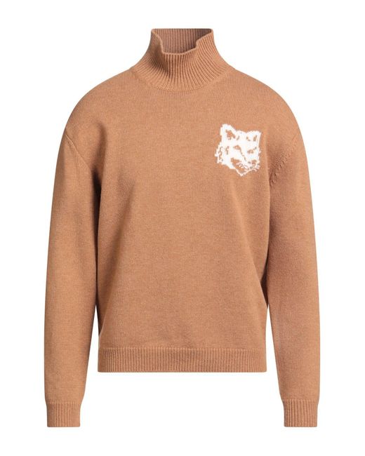 Maison Kitsuné Rollkragenpullover in Brown für Herren