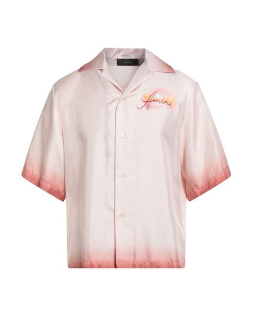 AMIRI シルクシャツ ピンク Amiri Shirt Silk in Pink for Men | Lyst
