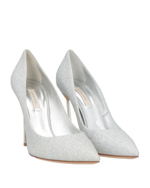 Casadei White Pumps