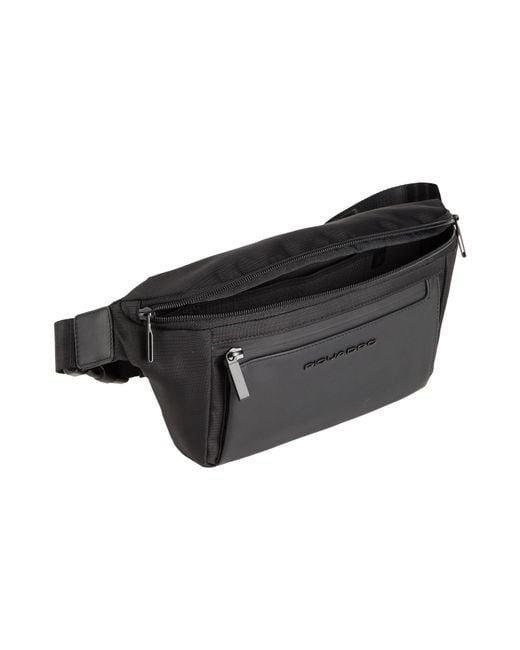 Piquadro Black Belt Bag for men