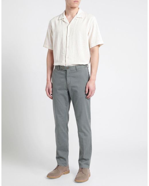 PT Torino Blue Military Pants Cotton, Silk, Elastane for men