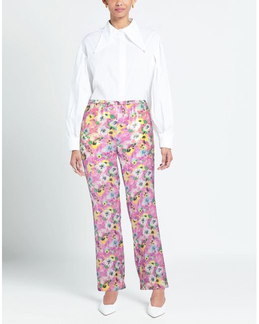 MSGM Red Pants Polyester