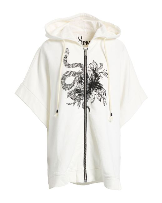 8pm White Sweatshirts