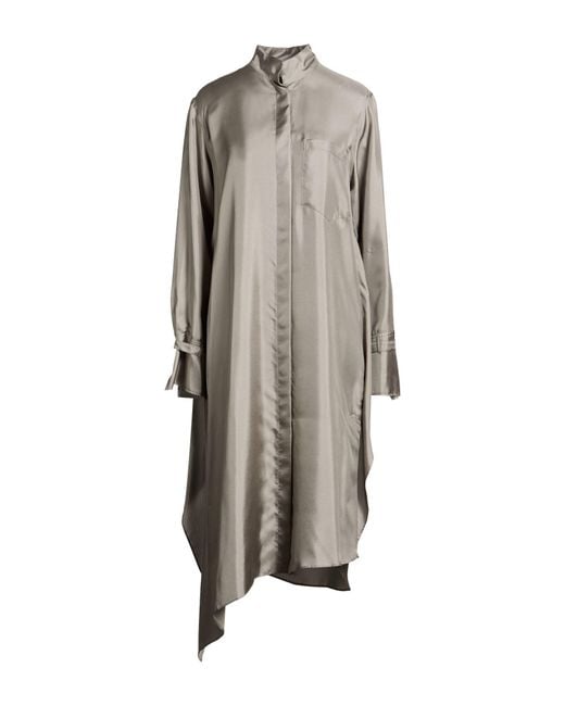 Christian Wijnants Gray Military Midi Dress Silk