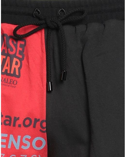 MARINE SERRE Red Shorts & Bermuda Shorts Cotton, Recycled Polyamide, Recycled Elastane for men