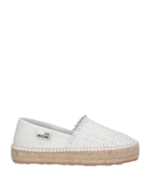 Love Moschino White Espadrilles