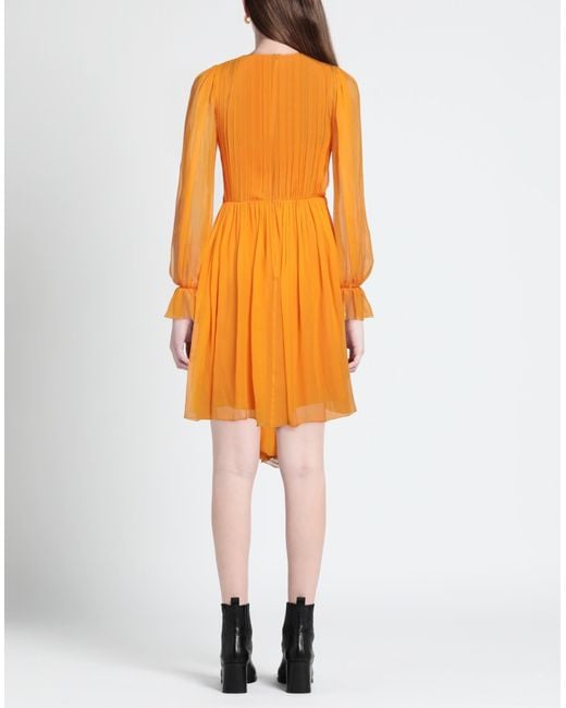 Alberta Ferretti Orange Midi Dress