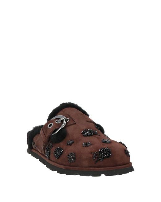 Stuart Weitzman Brown Mules & Clogs Leather