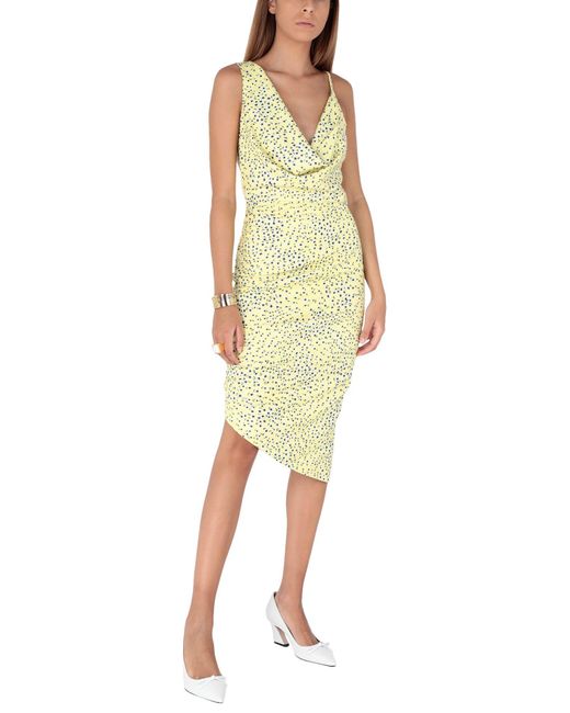 Lavish Alice 3/4 Length Dress in Yellow - Lyst
