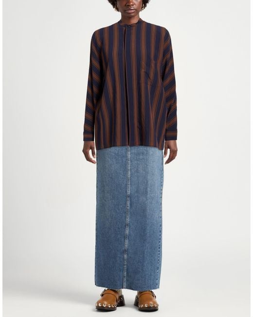 Woolrich Blue Shirt Viscose, Polyamide