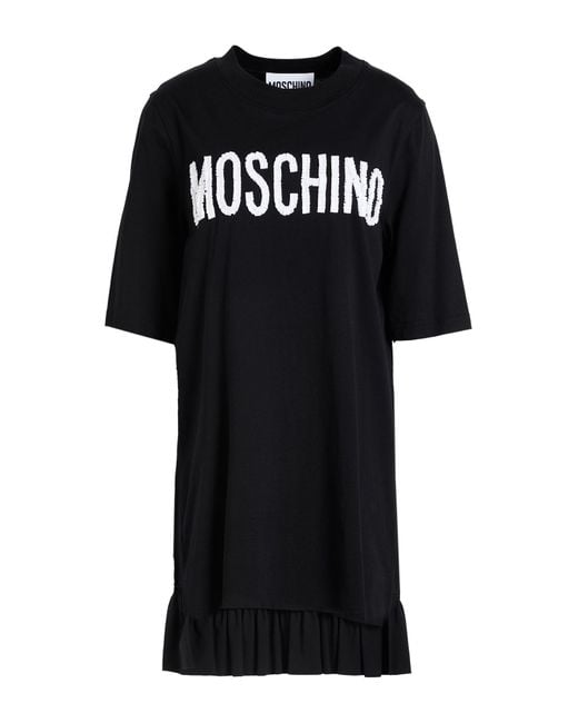 Moschino Black Couture Mini Dress Cotton