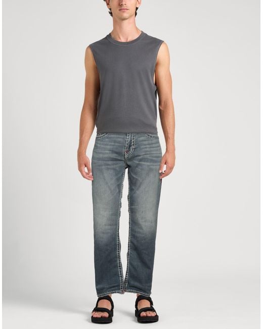 True Religion Blue Jeans Cotton, Repreve, Elastane for men