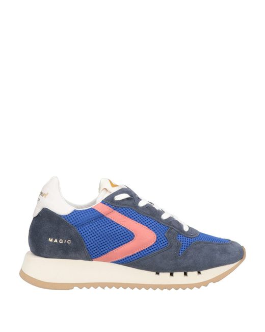 Valsport Blue Bright Sneakers Leather, Textile Fibers
