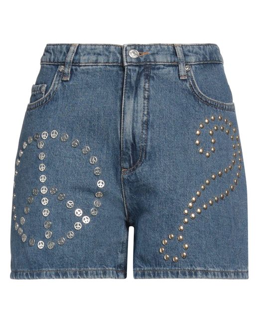 Moschino Blue Denim Shorts Cotton