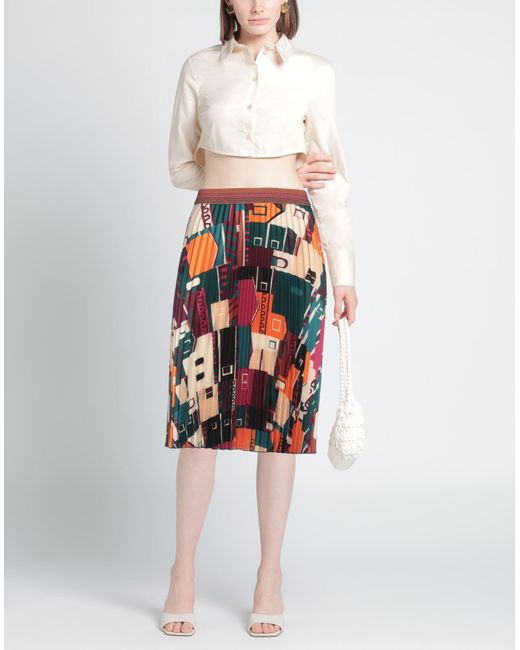 Niu Orange Midi Skirt Polyester