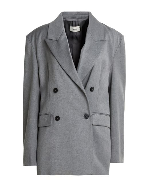 ViCOLO Gray Blazer Polyester, Viscose, Elastane