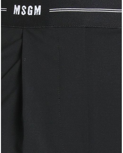 MSGM Black Shorts & Bermuda Shorts