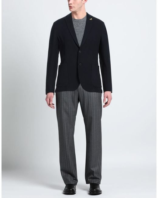 Tombolini Blue Running Blazer Viscose, Polyamide, Elastane for men