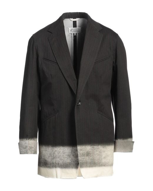 Maison Margiela Black Charcoal Blazer Cotton for men