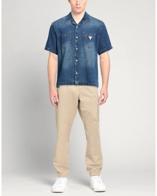 Guess Blue Denim Shirt for men