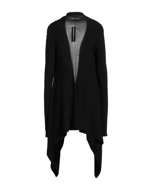 Rick Owens Black Cardigan Viscose, Polyester