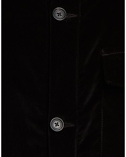 Department 5 Black Jacket Cotton, Elastane for men