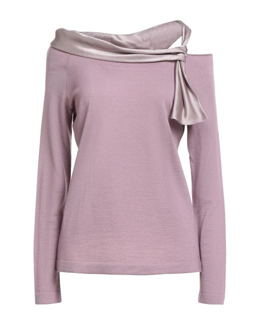 Alberta Ferretti Purple Lilac Sweater Virgin Wool, Silk