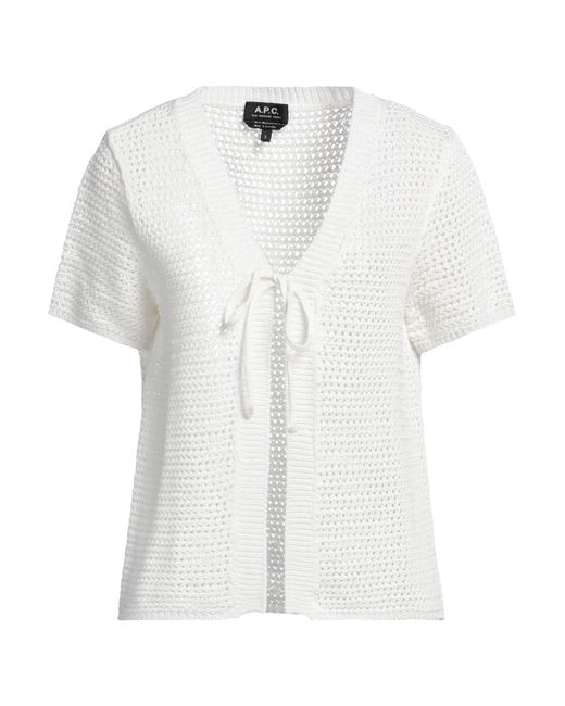A.P.C. White Strickjacke