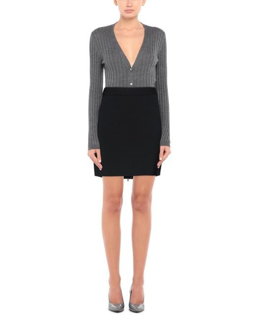 DSquared² Blue Mini Skirt Virgin Wool, Elastane