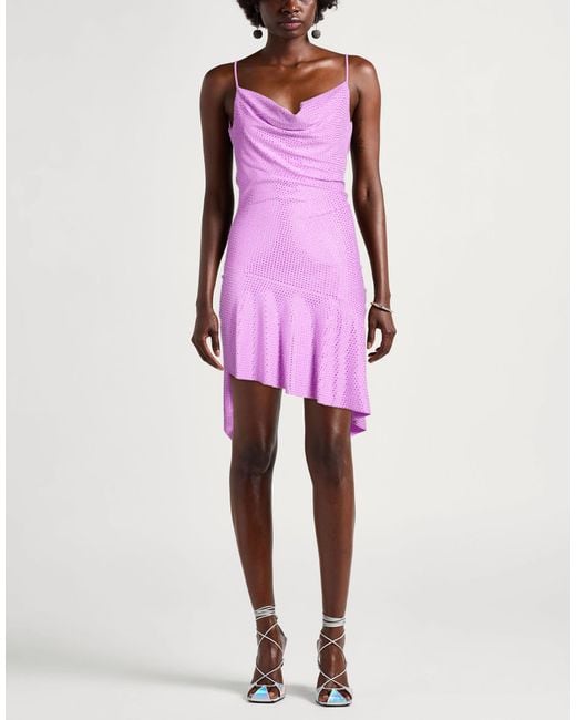 GIUSEPPE DI MORABITO Purple Mini Dress Polyamide, Elastane