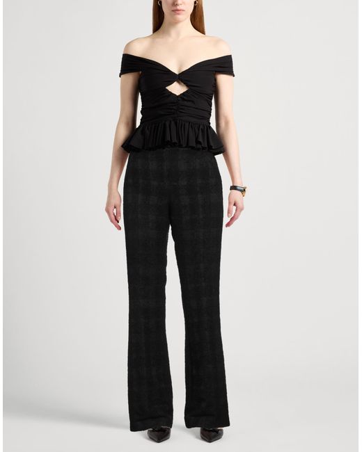 Rochas Black Pants Acrylic, Polyester, Wool, Viscose, Polyamide
