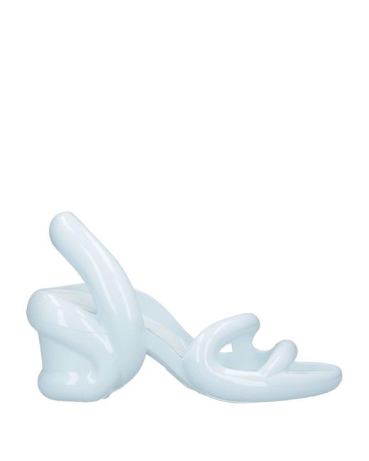 camper white sandals