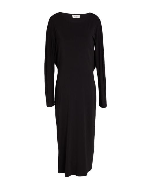 MEIMEIJ Black Midi Dress Acetate, Polyamide, Elastane