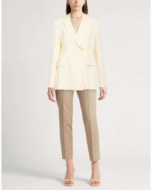 Semicouture Natural Blazer Viscose, Virgin Wool