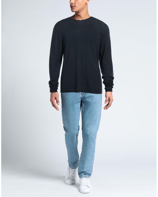 120% Lino Blue Sweater for men