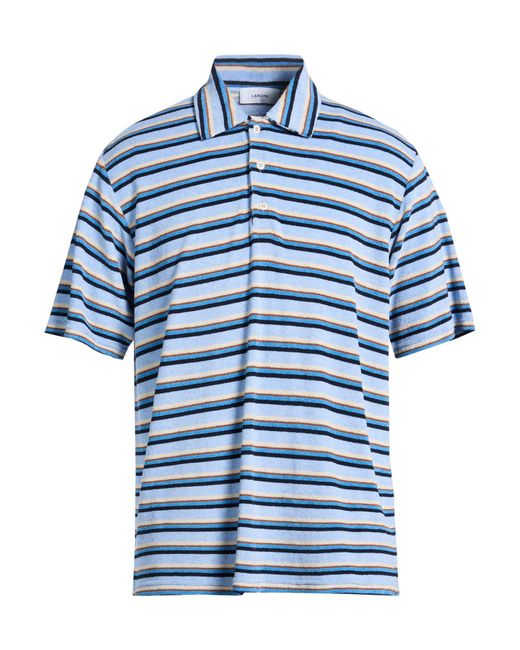 Polo Lardini de hombre de color Blue