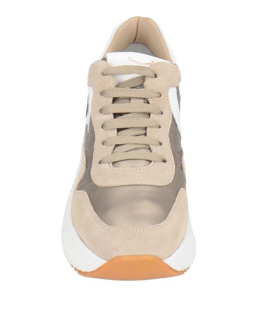 Voile Blanche Women's White Sneakers Leather, Textile Fibers low-top sneakers