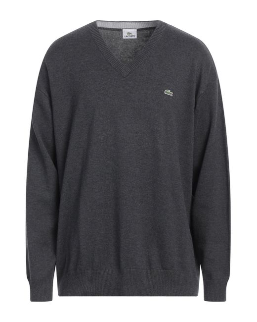 Lacoste Gray Steel Sweater Cotton for men