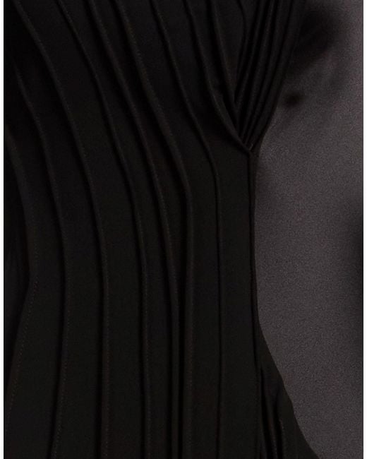 Mugler Black Maxi Dress Viscose, Elastane, Polyester