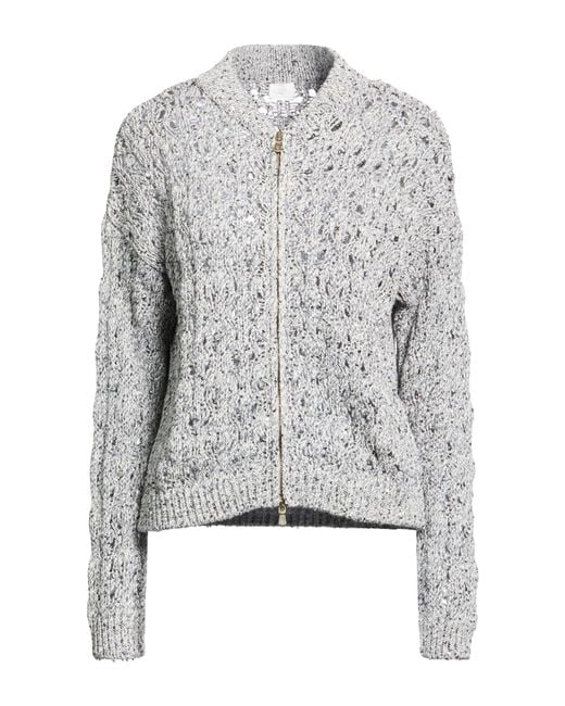 Eleventy Gray Platinum Light Cardigan Cotton, Polyamide, Polyester