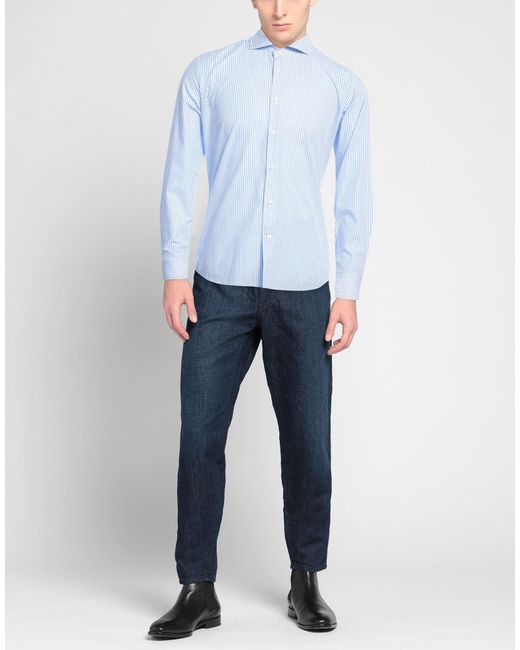 Roberto Cavalli Blue Light Shirt Cotton for men