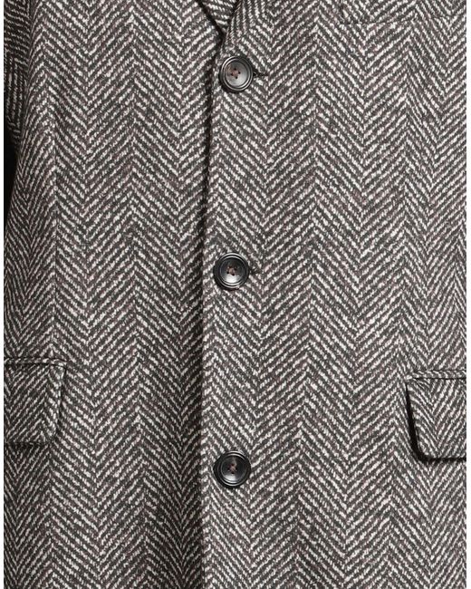 Circolo 1901 Gray Coat Cotton, Elastane for men