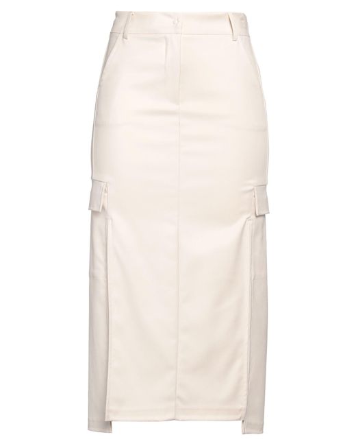 Dixie Natural Midi Skirt Polyester, Viscose, Elastane