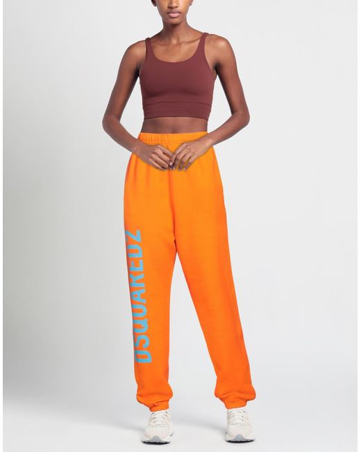 DSquared² Orange Pants Cotton