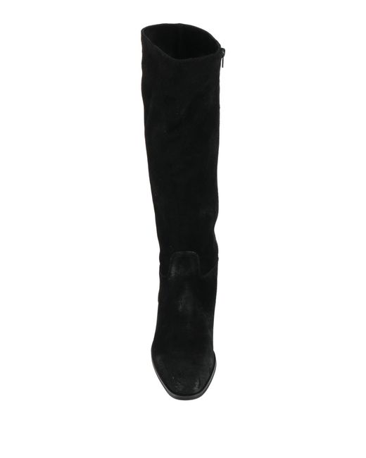 ALBACHIARA Black Boot Leather