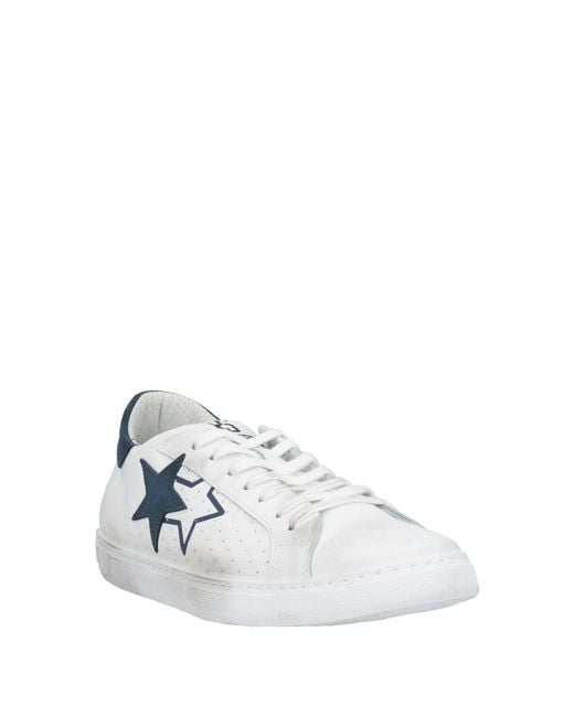 2 Star White Trainers for men