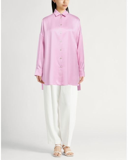 Agnona Pink Shirt Silk, Elastane