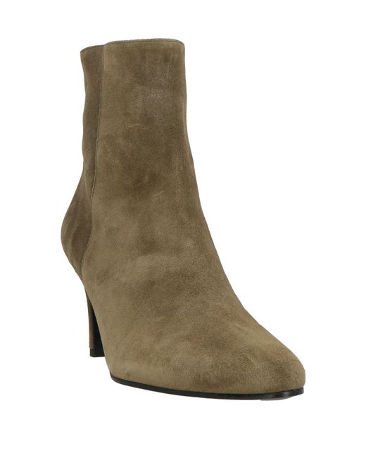 Free Lance Green Ankle Boots Leather